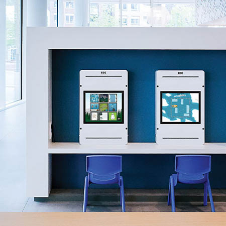 modern play systems for children in town hall waiting area